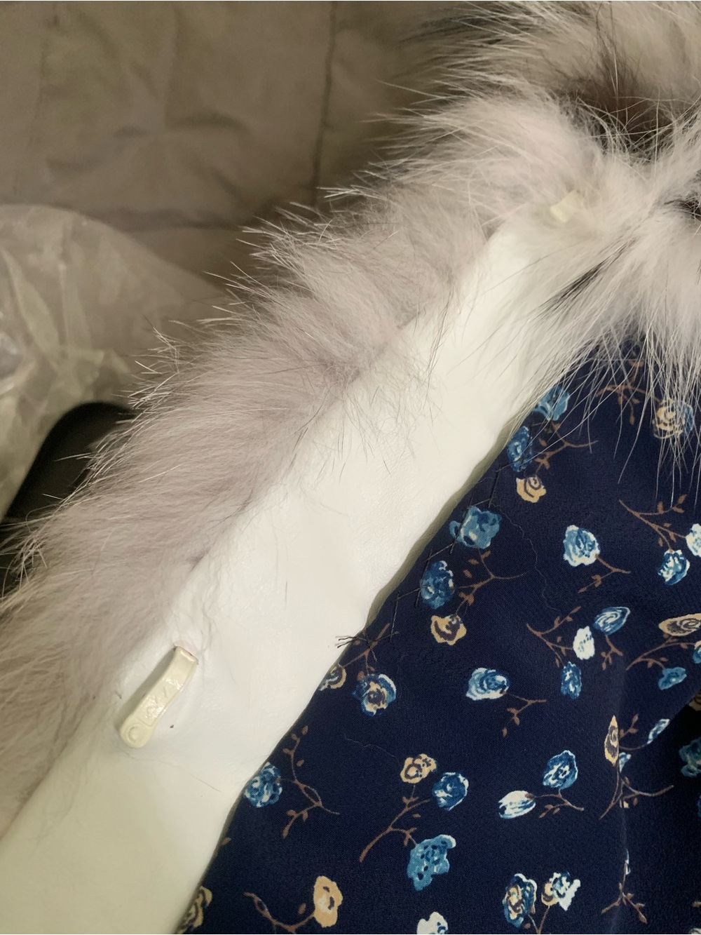 Luxury Marble Fox Fur Jacket - Women - Picture 6 of 9